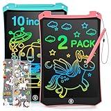 LCD Writing Tablet, 2 Pack Toddler Kids Toys, 10 Inch Doodle Board Drawing Pad, Travel Essentials Kids Games, Back to School Supplies Toys Birthday Gifts for Girls Boys Age 3-8