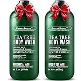 Antibacterial Tea Tree Oil Body Wash For Men & Women - (2 Pack X 16oz) Remedy Soap Extra Strength - Helps Treat Acne, Athletes foot, Eczema, Toenail Fungus & Jock Itch & Ringworm - For All Skin Types