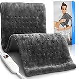 RENPHO Heating Pad for Back Pain & Period Cramps, FSA HSA Eligible, 12" x24‘’ Electric Heat Pad for Neck and Shoulder, Birthday Gifts for Women Men Mom Dad, ETL Certified, Machine Washable (Gray)