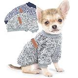 Generic 2 Pieces Dog Sweaters for Small Dogs Winter Fleece Puppy Sweaters Warm Cute Dog Clothes Outfit for Chihuahua Yorkie Dog Classic Knitwear Sweater Pet Costume (X-Small)