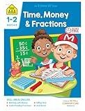 School Zone - Time, Money & Fractions Workbook - 32 Pages, Ages 6 to 8, 1st and 2nd Grade, Adding Money, Counting Coins, Telling Time, and More (School Zone I Know It!® Workbook Series)