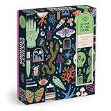 Galison Occult and Curious – 1000 Piece Glow in The Dark Jigsaw Puzzle Featuring an Eerie Collection of Creepy and Spooky Objects