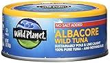 Wild Planet Wild Albacore Tuna, No Salt Added, Canned Tuna, Sustainably Wild-Caught, Non-GMO, Kosher 5 Ounce (Pack of 12), Packaging May Vary