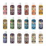 DecoArt Crafter’s Acrylic Fall Colors Paint Set, 18 (2 fl oz/59 ml) Assorted Matte Finish Colors, DIY Arts And Crafts Acrylic Paint, 36 Fl Oz(Pack of 1)