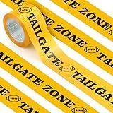 Cinnvoice 3 x 300' Tailgate Party Decorations 300 ft Plastic Tailgate Zone Party Tape Party Accessory Football Tailgate Decorations Tailgating Essentials Black and Yellow Party Decorations