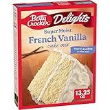 Betty Crocker Delights Super Moist French Vanilla Flavored Cake Mix, 13.25 oz