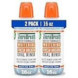 TheraBreath Whitening Mouthwash, Dazzling Mint, Dentist Formulated, 16 Fl Oz (2-Pack)