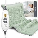 Pure Enrichment PureRelief XL Heating Pad - 12" x 24" Electric Heating Pad for Back Pain & Cramps, 6 Heat Settings, FSA/HSA Eligible, Soft Machine Wash Fabric, Auto-Off & Moist Heat (Zen Green)