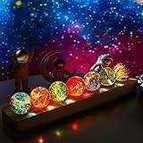 KRISININE 7 Chakra Natural Healing Spheres with LED Wooden Stand 40mm Crystal Quartz Stones for Meditation Positive Energy Night Light Decoration Balls Set for Home