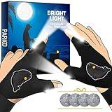 Stocking Stuffers for Men Flashlight Gloves: LED Waterproof Tool Gifts Unique Christmas Birthday Gifts for Men Dad Him Adults Husband Guy Brother - Mechanic Hands-Free Cool Gadgets Fishing Camping