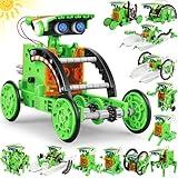 Bottleboom STEM 13-in-1 Education Solar Power Robots Toys for Boys Age 8-12, Educational Toy Science Kits for Kids Experiment Robotics Set Birthday Gifts for 8 9 10 11 12 Years Old-Green