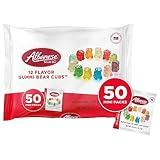 Albanese World's Best Gummi Snack Packs, 12 Flavor Gummi Bear Cubs, 50 - 0.5oz Mini Packs of Candy, Individual Soft & Chewy Candy Snacks