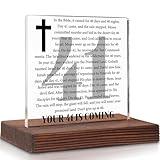 Your 41 is Coming Sign, Hard Times Gifts, Tough Times Gifts, Inspirational Positive Motivational Bible Verse Religious faith Christian Gift Decorative Signs Plaques WOW39