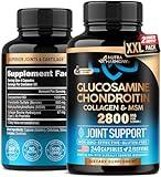 Glucosamine Chondroitin MSM Collagen | FSA HSA Eligible | Joint Support Supplement 2800 mg | Made in USA | FSA Approved Product Items | Flexibility Nutritional Vitamins | For Men & Women, 240 Capsules