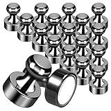 20Pack Strong Magnets for Refrigerator Neodymium Fridge Magnets Adult Magnets for Dry Erase Board Lockers Whiteboard Kitchen Home Office Classroom Black