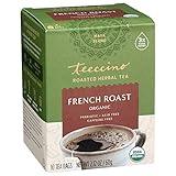 Teeccino French Roast Herbal Tea - Rich & Roasted Herbal Tea That’s Caffeine Free & Prebiotic for Natural Energy, Coffee Alternative, 10 Tea Bags