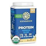 Sunwarrior Vegan Protein Powder Organic Plant-Based Protein | BCAA Amino Acids Hemp Seed Plant Protein | Soy Free Dairy Free Gluten Free Synthetic Free Non-GMO | Vanilla 30 Servings | Warrior Blend