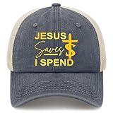 Jesus Saves I Spends Golf Hats Outdoor Cap for Him