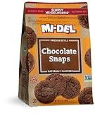 Mi-Del Chocolate Snaps Cookies - Rich Chocolate Flavor - Crunchy Chocolate Cookies - Non-GMO Certified, 0g Trans Fat - Healthy Cookie Snack - 10 oz