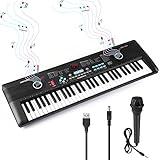 61 keys keyboard piano, Electronic Digital Piano with Built-In Speaker Microphone, Portable Keyboard Gift Teaching for Beginners, electric piano for kids