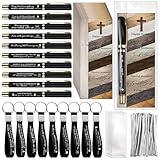 Lincia 30 Sets Christian Father's Day Gifts Bulk Motivational Ballpoint Pens Bible Verse Bookmark with Keychains Religious Church Gifts for Women Men Pastor Bible Study Group Member(Black)