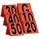 CHAMPRO Non-Weighted Football Yard Markers - 13" x 13", Colors May Vary