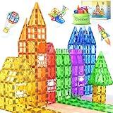 60 PCS Magnetic Building Tiles Kids Toys STEM Magnetic Blocks Sensory Toys Kids Games Magnet Building Toy for Boys and Girls Aged 3+, Kid Brain Development Preschool Kindergarten Toddler Toy