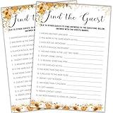 Qoamp Little Pumpkin Find The Guest Baby Shower Games, 25 Pumpkin Gender Neutral Cards, 5 × 7 Inches Game Cards, Gender Reveal Party Games for Women, Men, Guests, Fall Baby Shower Decorations-A07