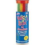 Wikki Stix for Doodlers - Kid's Travel Essential: Portable Creativity On-The-Go! Pack of 24 Wikki Stix in Neon and Primary Colors. Made in USA ! 3 & Up.