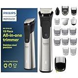 Philips Norelco Multigroom 7000 Series, All-in-One Trimmer, Beard Trimmer and Hair Clipper, 19-Piece Men's Grooming Kit for Beard, Head, Hair, Body, and Face, Soft Pouch, MG7910/49