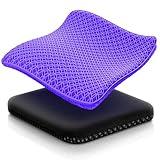 Seat Cushion, Thickened Big Gel Seat Cushion, Strong Support, Sciatica & Back Pain Relief, Breathable Cool Suitable as Office Chair Cushion, Car Seat Cushion, Wheelchair Cushions, 2 Non-Slip Covers