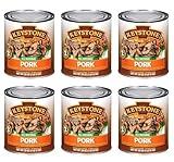 Keystone Meats All Natural Heat and Serve Canned Pork, 28 oz – Fully Cooked and Ready to Eat – Shelf Stable for 5 Years – Canned Meat for Everyday Meals, Emergency Survival Food, and Long-Term Storage – Gluten-Free, No Carbs, Non-Perishable – Made in USA – Pack of 6