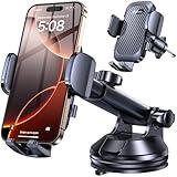 Romuto Car Phone Holder Mount【Strongest Suction】 Phone Mount for Car Cell Phone Holders for Your Car Accessories for Women Men Dashboard/Windshield/Vent Camera Mounts Truck Stand for iPhone Samsung