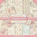 Stamperia Intl Double-Sided Paper Pad-Shabby Rose, 30.5 x 30.5 (12" x 12"), Multicoloured