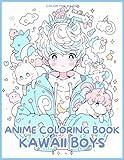 Anime Coloring Book: Kawaii Boys: Relief Japanese Comic, Manga Kawaii Coloring Book for Kids, Teens and Adults (Anime Coloring Books)