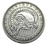 Copy 1891 U.S Hobo Morgan Coin Alien Aliens Science Fiction Horror Classic 70s Movie Silver Plated Replica Commemorative