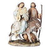 Joseph's Studio by Roman - 8.25" H Flight into Egypt Figure, Religious Home Decor, Devout Gift