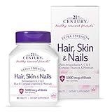 21st Century Hair, Skin and Nails Extra Strength Tablets, 90 Count (27847)