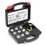 Powerbuilt Deluxe Fuel Injection Test Noid Light Tool Set, Kit Tests Vehicle Electronic Fuel Injectors and Idle Air Control Valves - 648745,Black