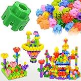 KASHIAOTE Kids Toys Interlocking Learning Set, STEM Construction Set - Ages 3+ STEM Toys 300 Pcs - 9 Colors