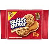 NUTTER BUTTER Double Nutty Peanut Butter Sandwich Cookies, Family Size, 15.27 oz