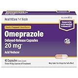 HealthCareAisle Omeprazole 20 mg, 42 Delayed-Release Capsules - Acid Reducer, Treats Frequent Heartburn, 42 Count (Pack of 1)