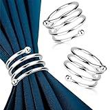 Silver Napkin Rings Set of 8 – Elegant Spring Napkin Rings with Sturdy Metal Design | Easy to Clean, Durable & Versatile for Table Settings, Special Occasions, Easter Table Decor & Gift Giving Ideas