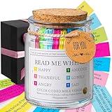 Bible Verse Jar, Read Me When Bible Verses Jar for Emotions and Feelings, Christian Gifts for Women, Men, Birthday Gifts for Mom,Graduation Gift for Her, Prayer Cards Comes With A 48-inch Ribbon Bow