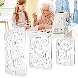 Henmany Free Motion Quilting Templates: Quilting Templates for Machine Quilting - Sturdy Acrylic Rulers for Easy Using Quilting Designs(3pc)