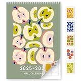 2025 Wall Calendar, Abstract Art Wall Calendar for 2025 from January 2025 to June 2026, A4 Calendar (8.3" x11.7"), 18-Month Hanging Calendar, Vibrant Fruit Patterns