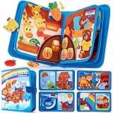 hahaland Noah's Ark Toy Busy Book for Toddlers 1-3 - Baptism Gifts for Boys Girls - Montessori Toys for 1 Year Old - Sensory, Early Learning, Educational, Developmental One Year Old Boy Birthday Gift
