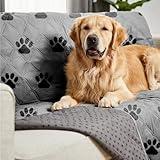 Gorilla Grip 100% Waterproof Dog Blanket 52x82, Pet Friendly Throw Essential for Medium Pets, Dogs, Cats, Tear and Slip Resistant Leakproof Couch Cushion Bed Protector Cover for Indoor Furniture, Paw