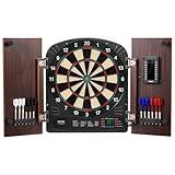 VEVOR Dart Board Cabinet Set, Ready-to-Play Bundle Dartboard Cabinet Set, Hideaway Cabinet Features Electronic Scoring, Easy Assembly, Complete with All Accessories, Perfect for Cricket Games