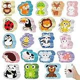 Fulmoon 120 Pcs Calm Anxiety Sensory Stickers Textured Sensory Strips Animal Panda Deer Lion Tiger Unicorn Tactile Rough Adhesive Tactile Fidget Tool for Classroom Desk Adults Teens Anxiety Relief